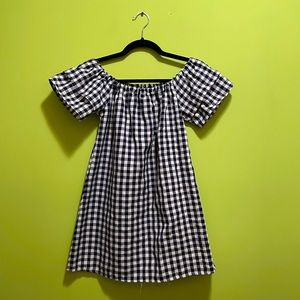 Checkered black and white off the shoulder dress from Ross size S